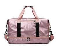 Sporttasche, perlmuttfarbene Damen-Fitness-Trainingshandtasche mit Schuhtasche, wasserdicht, Yoga-Rucksack, Reisetasche(Pink)