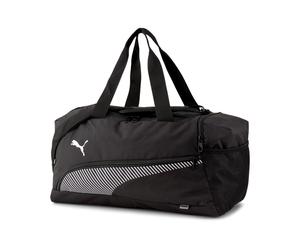 Sporttasche PUMA "FUNDAMENTALS SPORTS BAG S", Gr. B/H/T: 45cm x 23cm x 26cm, schwarz (puma schwarz), Netz, Obermaterial: 100% Polyester, unifarben, Taschen Sporttasche, sportlicher Stil, mit gepolster