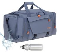 Sporttasche Reisetasche Saunatasche Herren Damen aus Plane Elephant Tour 55 cm 40 Liter mit Yogamatte - Halterung Bag Sport Fitness Sauna Tasche Gymbag 1304 Large + Trinkflasche (Titan Grey (Grau))