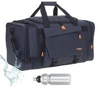 Sporttasche Reisetasche Saunatasche Herren Damen aus Plane Elephant Tour 55 cm 40 Liter mit Yogamatte - Halterung Bag Sport Fitness Sauna Tasche Gymbag 1304 Large + Trinkflasche (Black (Schwarz))