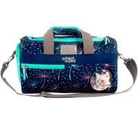 Sporttasche SCHOOL-MOOD "Lina (Kätzchen)", Kinder, Gr. B/H/T: 39cm x 20cm x 22cm, blau (lina), Polyester, Taschen Sporttasche (70465840-0) lina