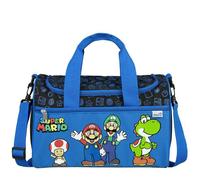 Scooli - Super Mario Sporttasche für Kinder - 23 x 35 x 16 cm - geräumiges Hauptfach - Verstellbarer Schultergurt - Zubehör für die Schule - Umhängetasche