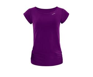 Sporttop WINSHAPE "AET130LS", Damen, Gr. M, lila (schwarz plum), 85% Polyester, 15% Elasthan, Rundhals, Tops Sporttop, Functional Soft and Light (79405502-M) schwarz plum