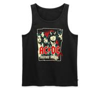 Spreadshirt AC/DC Bandlogo Bild Highway to Hell Album Männer Premium Tank Top, L, Schwarz