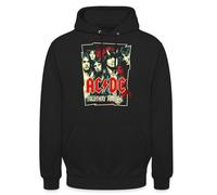 Spreadshirt AC/DC Bandlogo Bild Highway to Hell Album Unisex Hoodie, XL, Schwarz