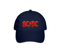 Spreadshirt AC/DC Klassisches Logo Mit Blitz Baseballkappe, One Size, Blau/Blau