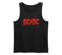 Spreadshirt AC/DC Klassisches Logo Mit Blitz Männer Premium Tank Top, L, Schwarz