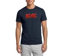 Spreadshirt AC/DC Klassisches Logo Mit Blitz Männer T-Shirt, 3XL, Navy