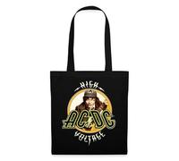 Spreadshirt AC/DC Logo High Voltage Angus Young Stoffbeutel, One size, Schwarz