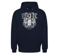 Spreadshirt AC/DC Logo Plug Me In Videoalbum Unisex Hoodie, 3XL, Navy