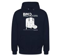 Spreadshirt Adventure Time Mit Finn Und Jake BMO Beemo Unisex Hoodie, 4XL, Navy