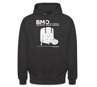 Spreadshirt Adventure Time Mit Finn Und Jake BMO Beemo Unisex Hoodie, M, Anthrazit