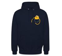 Spreadshirt Adventure Time Mit Finn Und Jake Brusttasche Unisex Hoodie, S, Navy