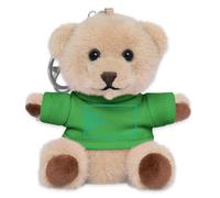 Spreadshirt Anhänger Plüsch Teddy Personalisiert Kuscheltier Schlüsselanhänger, One size, Grün