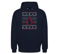 Spreadshirt Assassin’s Creed Christmas Hoodie | Gamer Weihnachts Pullover Geschenkidee, 3XL, Navy