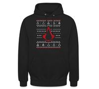 Spreadshirt Assassin’s Creed Christmas Hoodie | Gamer Weihnachts Pullover Geschenkidee, M, Schwarz