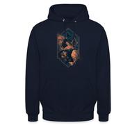 Spreadshirt Assassin's Creed Mirage Logo Adler Und Assassinen Unisex Hoodie, L, Navy
