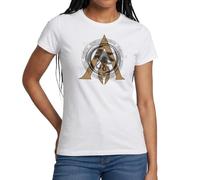 Spreadshirt Assassin's Creed Odyssey Symbol Gold Frauen T-Shirt, M, Weiß