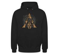 Spreadshirt Assassin's Creed Odyssey Symbol Gold Unisex Hoodie, M, Schwarz
