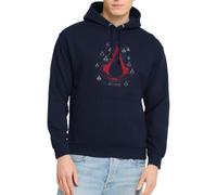 Spreadshirt Assassin's Creed Rotes Logo Mit Symbolen Unisex Hoodie, 4XL, Navy