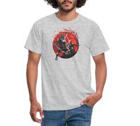 Spreadshirt Assassin's Creed Shadows Naoe Und Yasuke Männer T-Shirt, M, Grau meliert