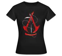 Spreadshirt Assassin's Creed Shadows Rotes Logo Frauen T-Shirt, L, Schwarz