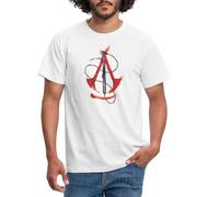 Spreadshirt Assassin's Creed Shadows Rotes Logo Männer T-Shirt, M, Weiß