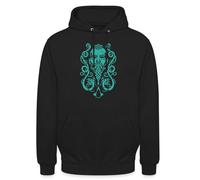 Spreadshirt Assassin's Creed Valhalla Symbol Türkis Unisex Hoodie, XXL, Schwarz