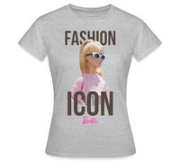 Spreadshirt Barbie Fashion Icon Frauen T-Shirt, M, Grau meliert
