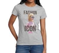 Spreadshirt Barbie Fashion Icon Frauen T-Shirt, S, Grau meliert