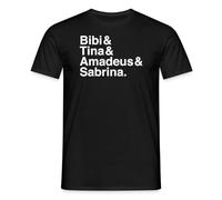 Spreadshirt Bibi Und Tina Amadeus Sabrina Typographie weiß Männer T-Shirt, XL, Schwarz