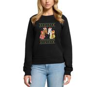 Spreadshirt Bibi und Tina Amadeus Sabrina Weihnachts-Design Damen Premium Pullover, XL, Schwarz