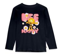 Spreadshirt Biene Maja Bee Happy Spruch Kinder Premium Langarmshirt