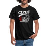 Spreadshirt Bonnie & Clyde Kostüm Partnerlook Partneroutfit Pärchen Clyde Männer T-Shirt, XL, Schwarz