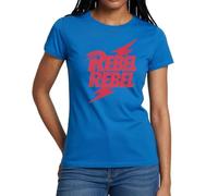 Spreadshirt David Bowie Rebel Rebel Mit Blitz Frauen T-Shirt, M, Royalblau