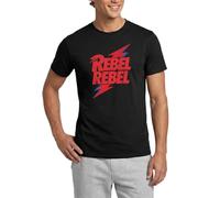 Spreadshirt David Bowie Rebel Rebel Mit Blitz Männer T-Shirt, XXL, Schwarz