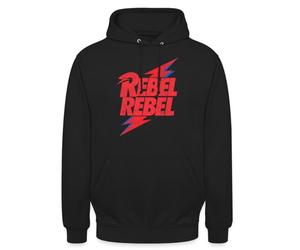 Spreadshirt David Bowie Rebel Rebel Mit Blitz Unisex Hoodie