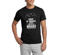 Spreadshirt DC Comics Batman Always Be Yourself Spruch Männer T-Shirt, M, Schwarz