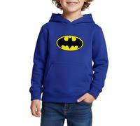 Spreadshirt DC Comics Batman Original Logo Kinder Premium Hoodie, 98/104 (2 Jahre), Royalblau
