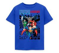 Spreadshirt DC Comics Justice League Comic Cover Teenager T-Shirt, 152/164 (12-14 Jahre), Royalblau