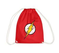 Spreadshirt DC Comics Justice League The Flash Logo Used Look Turnbeutel, One size, Rot
