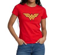Spreadshirt DC Comics Justice League Wonder Woman Frauen T-Shirt, L, Rot