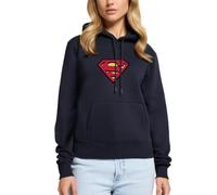 Spreadshirt DC Comics Superman Logo Original Damen Premium Hoodie, M, Navy