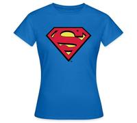 Spreadshirt DC Comics Superman Logo Original Frauen T-Shirt, S, Royalblau