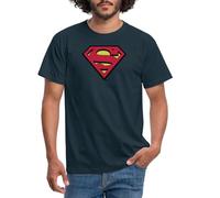 Spreadshirt DC Comics Superman Logo Original Karneval Männer T-Shirt, 3XL, Navy