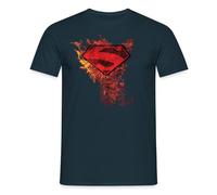 Spreadshirt DC Comics Superman Logo Strength Männer T-Shirt, XXL, Navy
