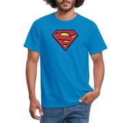 Spreadshirt DC Comics Superman Logo Used Look Karneval Männer T-Shirt, L, Royalblau