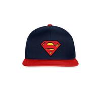 Spreadshirt DC Comics Superman Logo Used Look Karneval Snapback Cap, One Size, Navy/Rot