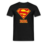 Spreadshirt DC Comics Superman Papa Superpapa Männer T-Shirt, S, Schwarz