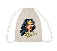 Spreadshirt DC Comics Wonder Woman Porträt Schriftzug Turnbeutel